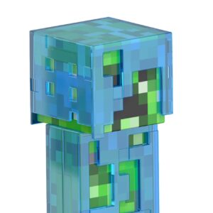 Mattel Minecraft Diamond Level Creeper Action Figure & Die-Cast Accessories, Collectible Toy Inspired by Video Game, 5.5 inch