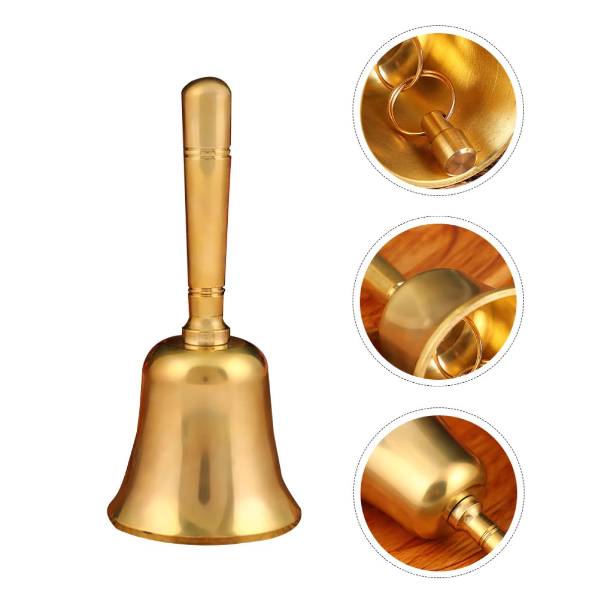 Milisten Call Service Bell 4pcs Brass Handbell Classroom Attention Hand Call Bell Customer Bell Hand Service Bell Bar Bell Animal Toys Practical Hand Bells Telephone Elder Table Bell