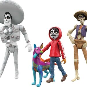 Disney Pixar Coco Storyteller Action Figure Multi-Pack, Miguel Hector Ernesto Dante In the Land of the Dead, Posable Movie Toys