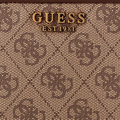 GUESS Izzy Small Zip Around Wallet, Latte Logo/Brown