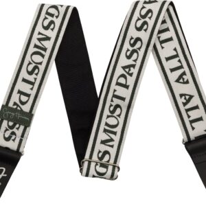 Fender George Harrison All Things Must Pass Logo Guitar Strap, 2in, White/Black