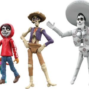 Disney Pixar Coco Storyteller Action Figure Multi-Pack, Miguel Hector Ernesto Dante In the Land of the Dead, Posable Movie Toys