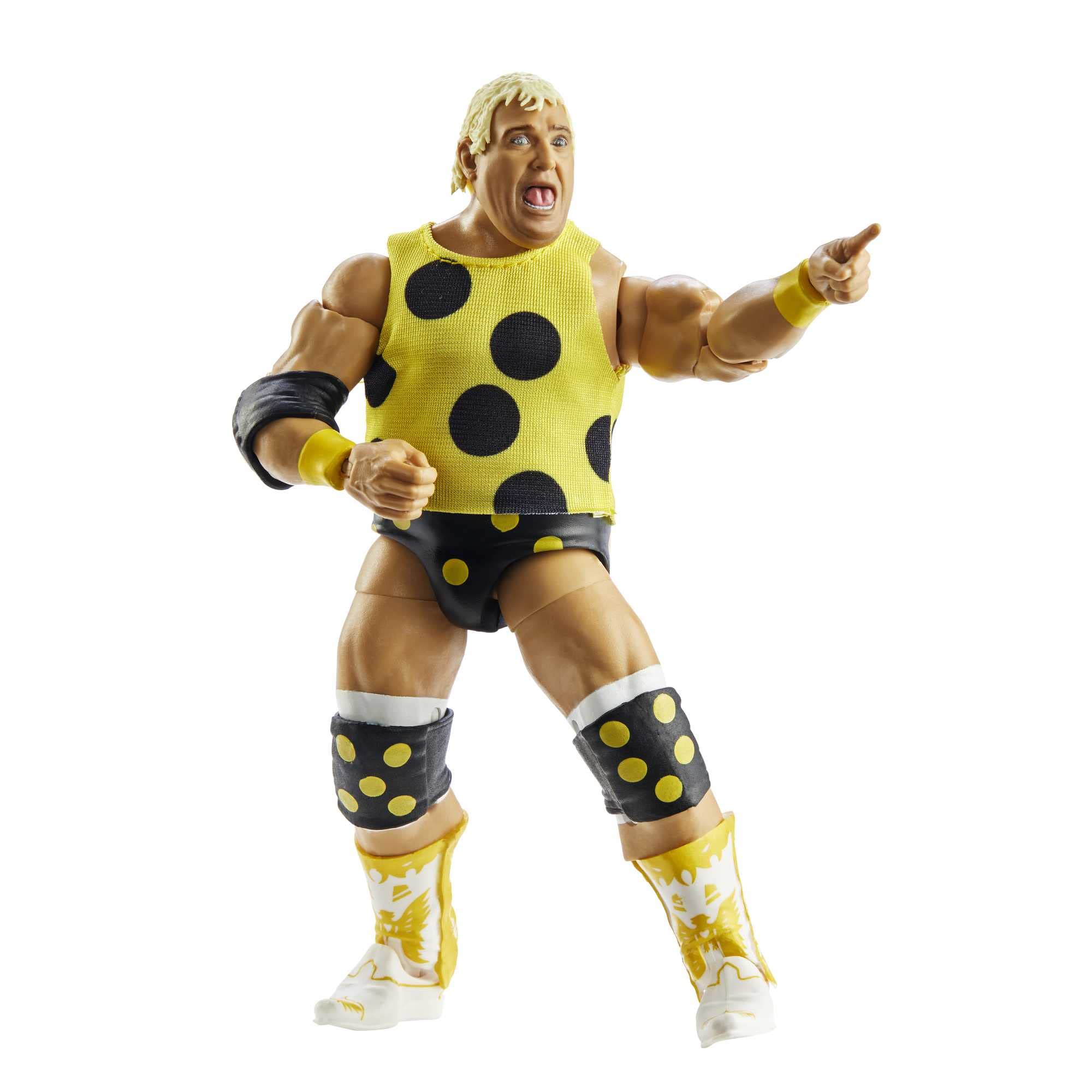 Mattel WWE Dusty Rhodes WrestleMania Elite Collection Action Figure with Accessory & "Mean" Gene Okerlund Build-A-Figure Parts, 6-inch