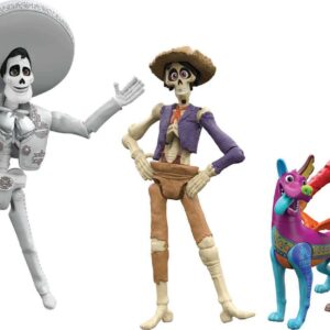 Disney Pixar Coco Storyteller Action Figure Multi-Pack, Miguel Hector Ernesto Dante In the Land of the Dead, Posable Movie Toys