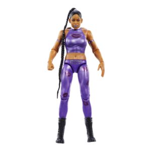 mattel wwe wrestlemania bianca belair action figure, collectible with 10 points articulation & life-like detail, 6-inch