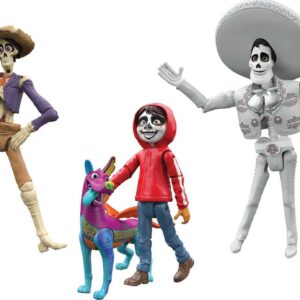 Disney Pixar Coco Storyteller Action Figure Multi-Pack, Miguel Hector Ernesto Dante In the Land of the Dead, Posable Movie Toys