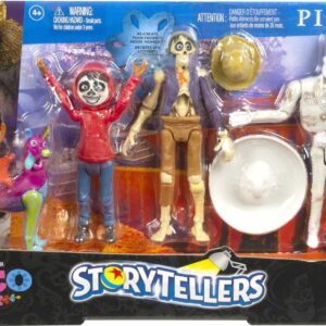 Disney Pixar Coco Storyteller Action Figure Multi-Pack, Miguel Hector Ernesto Dante In the Land of the Dead, Posable Movie Toys