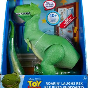 Mattel Disney Pixar Toy Story Toys, Moving & Talking Rex Dinosaur Figure, Roarin’ Laughs, 10.8 Inches Tall with 40 Phrases and Mouth & Arm Motion, Kids Gift