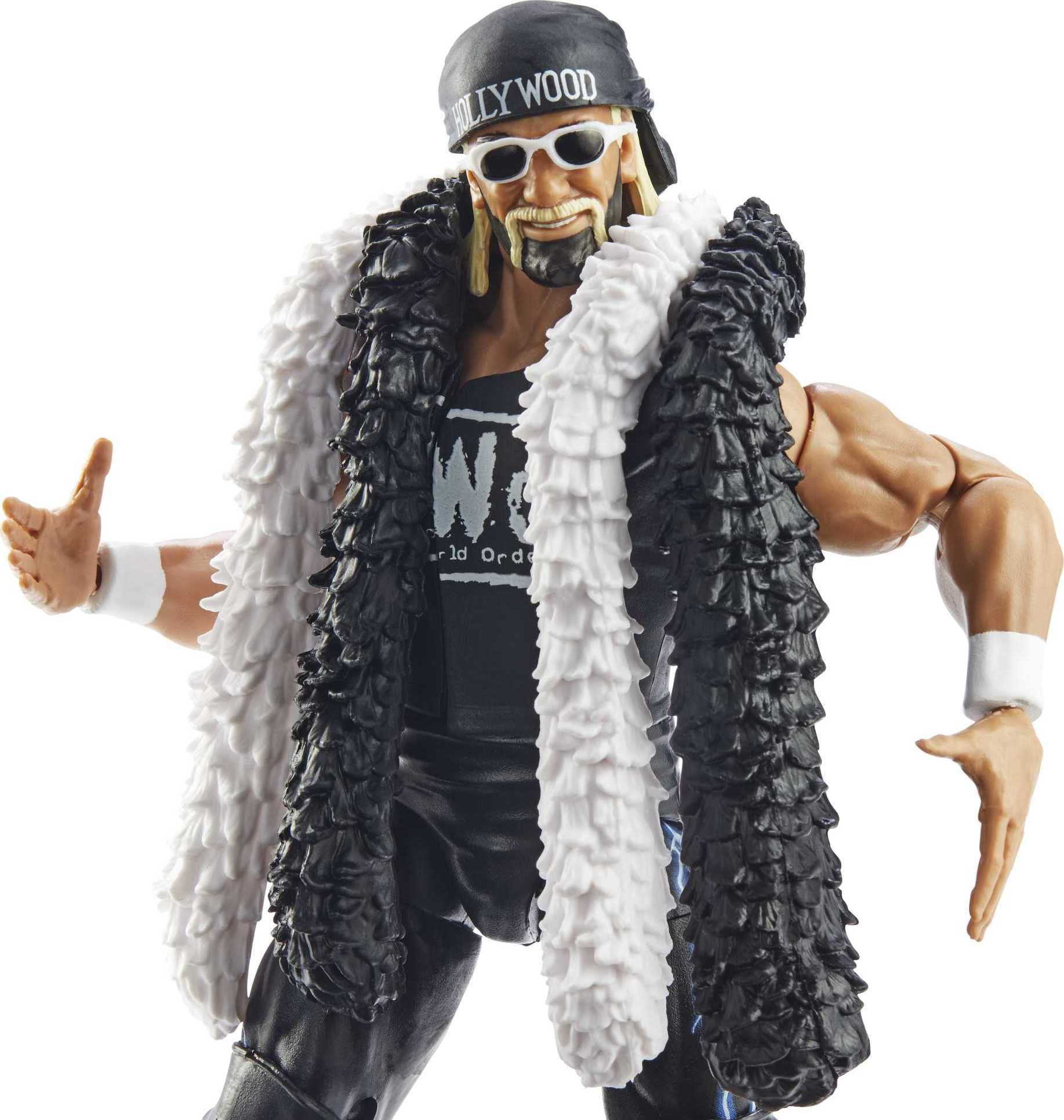 Mattel WWE "Hollywood" Hulk Hogan WrestleMania Elite Collection Action Figure with Accessory & "Mean" Gene Okerlund Build-A-Figure Parts, 6-inch