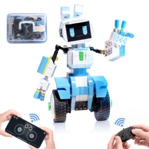 XITALAXU STEM Projects for Kids Ages 8-12,Remote & APP Controlled Robot Building Toys Stocking Stuffers for Kids,Gifts for Teens Boys Girls Age 7 9 10 11 13 14 (410 Pieces)