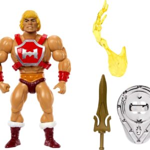 Masters of the Universe Origins Toy, He-Man Deluxe Thunder Punch Action Figure with Accessories, MOTU Collectible