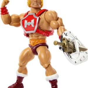 Masters of the Universe Origins Toy, He-Man Deluxe Thunder Punch Action Figure with Accessories, MOTU Collectible