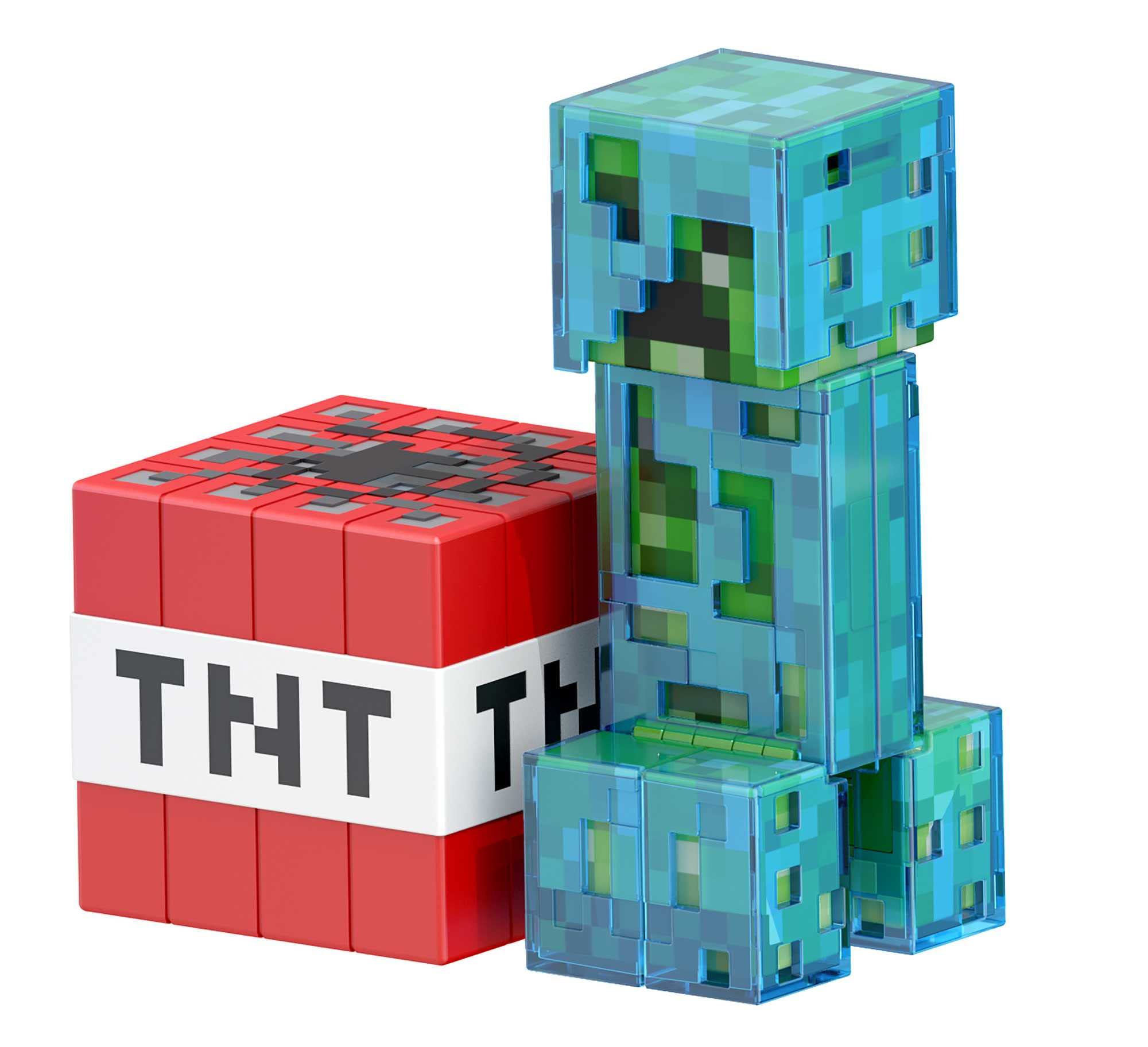 Mattel Minecraft Diamond Level Creeper Action Figure & Die-Cast Accessories, Collectible Toy Inspired by Video Game, 5.5 inch