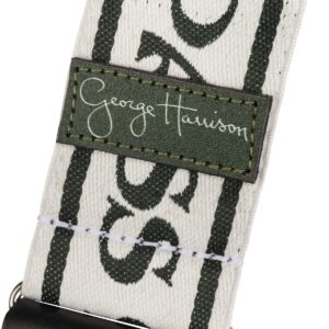 Fender George Harrison All Things Must Pass Logo Guitar Strap, 2in, White/Black