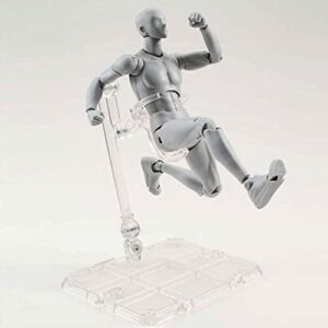 Action Figures Body Kun DX & Body-Chan DX PVC , Drawing SHF Children Kids Collector Toy Gift with Box, Drawing Mannequin, Models for Artists (Grey Male)