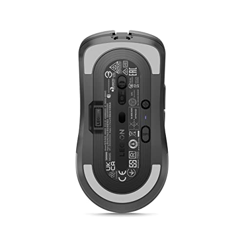 Lenovo Legion M600s RGB Wireless Gaming Mouse – 19,000 DPI, 6 Programmable Buttons, 70 Hours Battery Life, Tri-Mode Connectivity (2.4 GHz, Bluetooth, Wired), (Iron Grey)