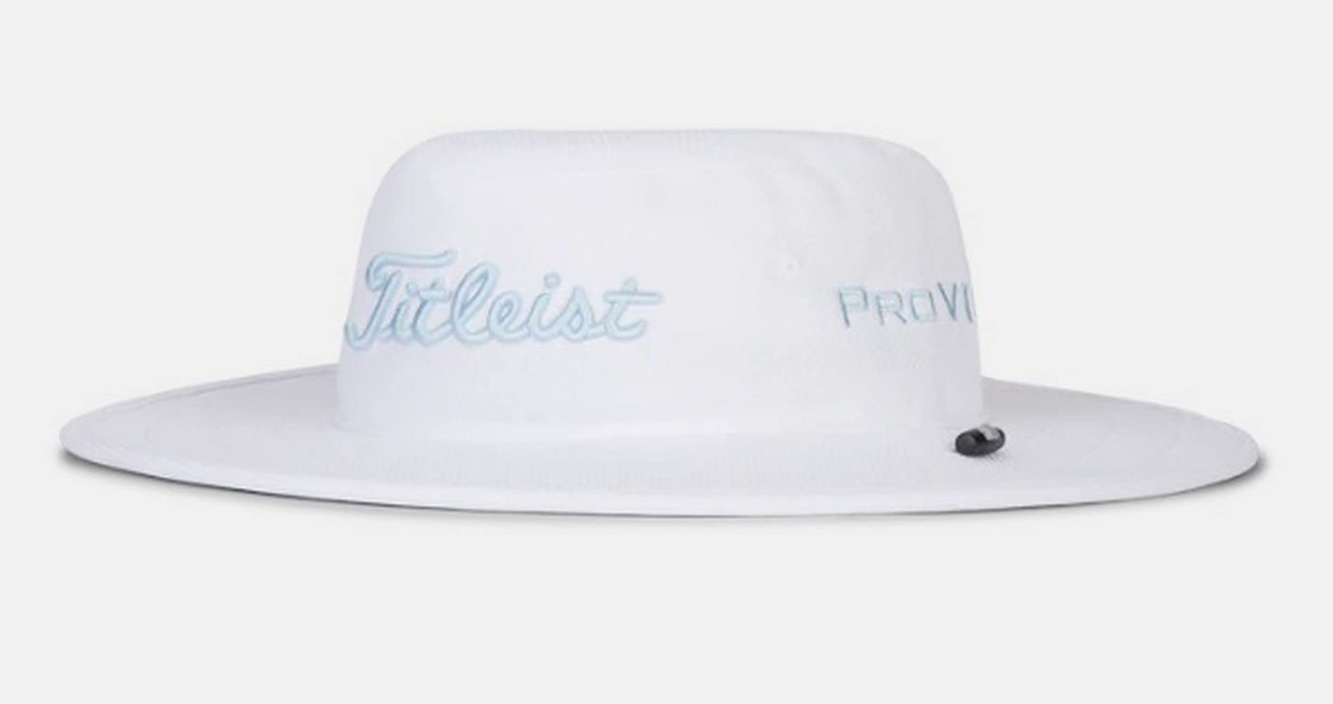 Titleist Tour Aussie Hat (White/Sky, One Size, 2022) Bucket Sun Golf Cap