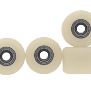 Teak Tuning Apex 61D Urethane Fingerboard Wheels - Mini Shorty Shape, 6.6mm Diameter - ABEC-9 Stealth Bearings - Made in The USA - Coyote Tan Colorway