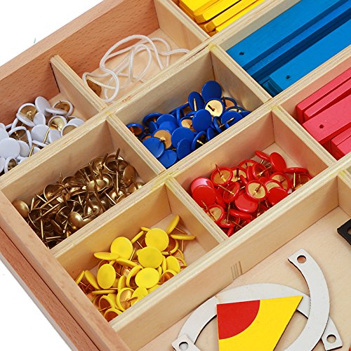 Montessori Kids Educational Toys Geometric Stick Material Early Childhood Preschool Math Geometry Teaching Aid