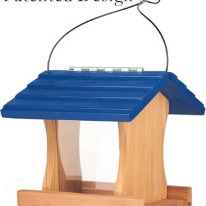 Alaskan Western Red Cedar Ranch Bird Feeder Kit to Build - Wood Birdhouse Building with Hanging Rope, Paints and Brushes. Longtime Durability. Patented Design Bird House.