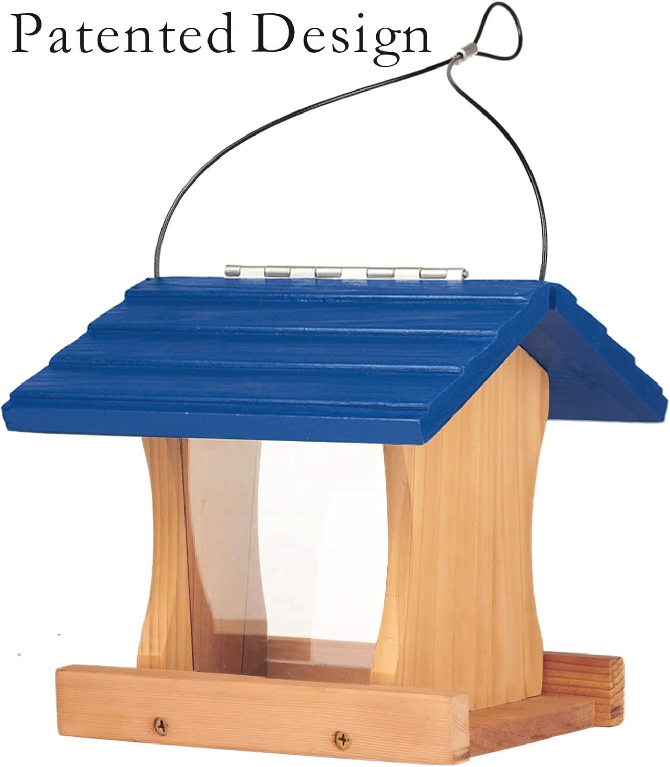 Alaskan Western Red Cedar Ranch Bird Feeder Kit to Build - Wood Birdhouse Building with Hanging Rope, Paints and Brushes. Longtime Durability. Patented Design Bird House.