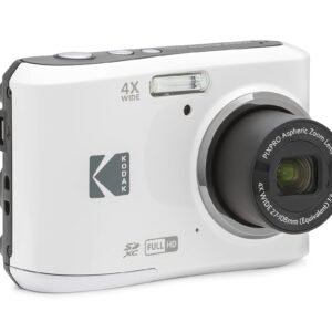 Kodak PIXPRO FZ45 Digital Camera + Black Point & Shoot Camera Case + Transcend 64GB SD Memory Card + Tri-fold Memory Card Wallet + Hi-Speed SD USB Card Reader + More! (White)