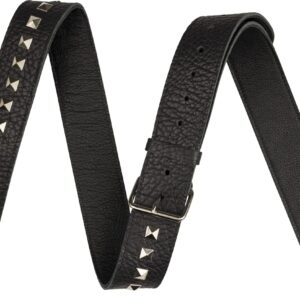 Jackson Metal Stud Leather Strap, Black, 2.5in