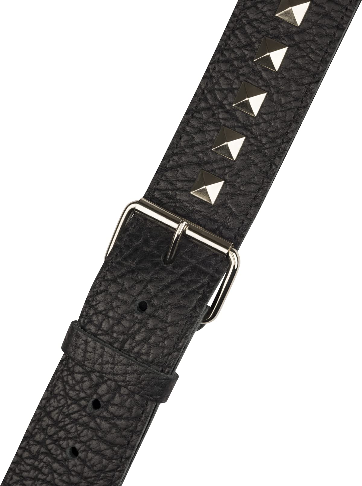 Jackson Metal Stud Leather Strap, Black, 2.5in