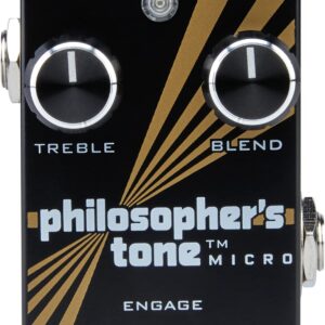 Pigtronix Philospher's Tone Optical Compressor Pedal - Bundle with Instrument Cable, 2 Patch Cables, and 6 Dunlop Picks