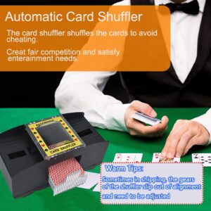 BEAIMUXI Card Shuffler 2 Deck, Automatic Card Shuffler Playing Card Shuffler Electric Battery Operated Poker for Playing Card, Family Party Poker, UNO, Phase 10