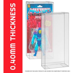 EVORETRO Action Figure Display Case Compatible with Masters of The Universe (Motu) Origins Carded 5.5 inch Action Figure, Thick Sturdy Acid-Free Clear PET Protector, Will Last a Lifetime 10 Pack