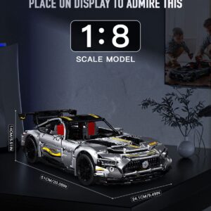 Mould King AMG GTR Sports Racing Car Building Sets Toy, 13126 Building Blocks Technic Car Technology Sports Car Model, 1:8 Adult Collectible Car Building Kits for Fans Adult Teens(2872 Pieces)