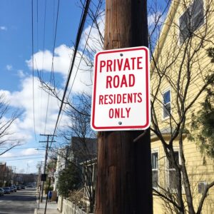 SmartSign 2-Pack Private Road Residents Only Sign - 18 x 12 inch, 2mm Aluminum Composite, Pre-Drilled Holes, Red and White, Made in USA