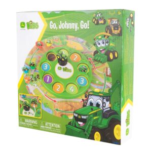 John Deere Go Johnny Go Board Game - Cooperative Farming Games for Game Night - John Deere Toys and Board Games - Farm Toy Games for Kids - Family Games Ages 5 Years and Up