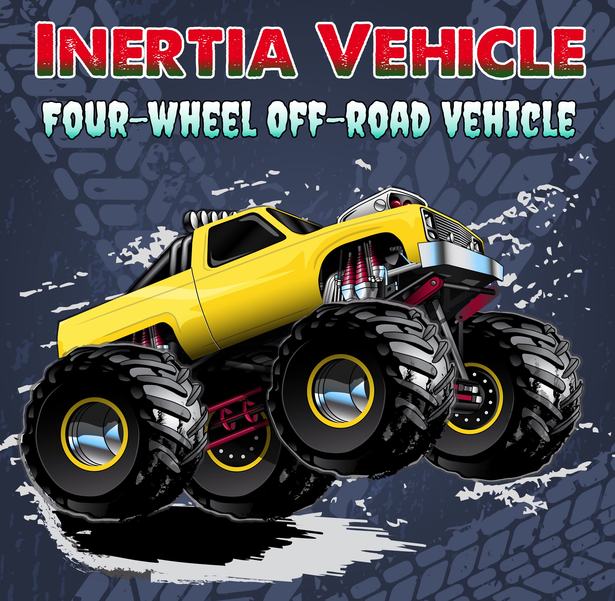 Number 1 In Service Monster Trucks for Boys Inertia Powered 4 Wheels Diecast Mini Vehicle Set Push and Go Small Toy Cars 4 Pack for Toddlers and Kids for Age 3 4 5 6 7 Years