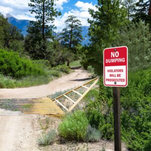 SmartSign No Dumping Violators Will Be Prosecuted Sign - 2 Pack, 18 x 12 inch, 2mm Thick Aluminum Composite, Red/Black on White, Made in USA