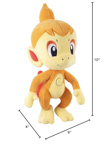 Pokémon 8" Chimchar, Piplup, Turtwig Plush Stuffed Animal Toys, 3-Pack - Brilliant Diamond & Shining Pearl Starters - Officially Licensed - Gift for Kids