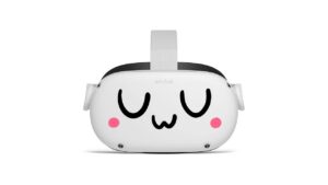 ruckup uwu face - oculus quest 2 - decals - black & pink fun