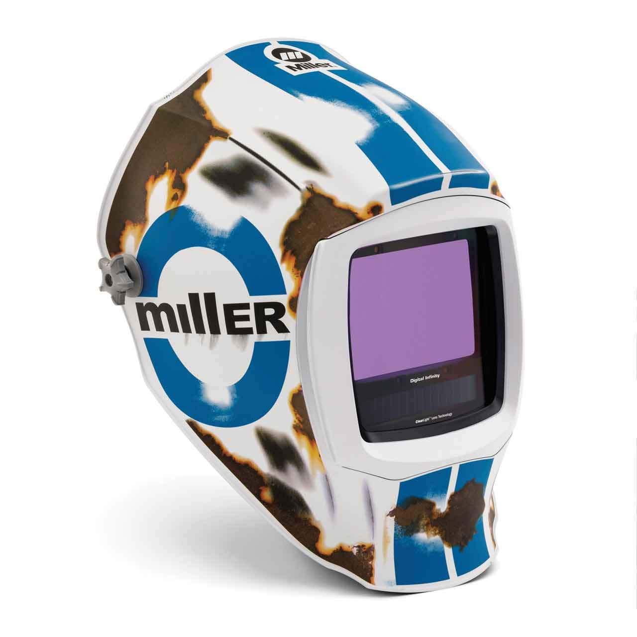 Miller Digital Infinity Welding Helmet (Relic) - Auto Darkening Welding Helmets for Men & Women - Digital Welding Hood with 13.4 Sq.in. Viewing Screen, 4 Arc Sensors & 4 Operating Modes (21.4 oz.)