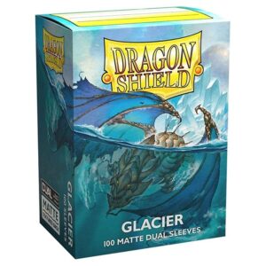 10 packs dragon shield dual matte glacier standard size 100 ct card sleeves display case