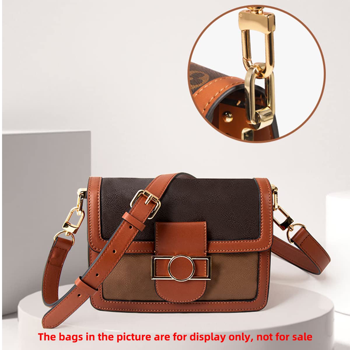 WUTA Leather Strap Replacement Genuine Leather Adjustable Crossbody Strap for Louis Vuitton Women's crossbody Handbags