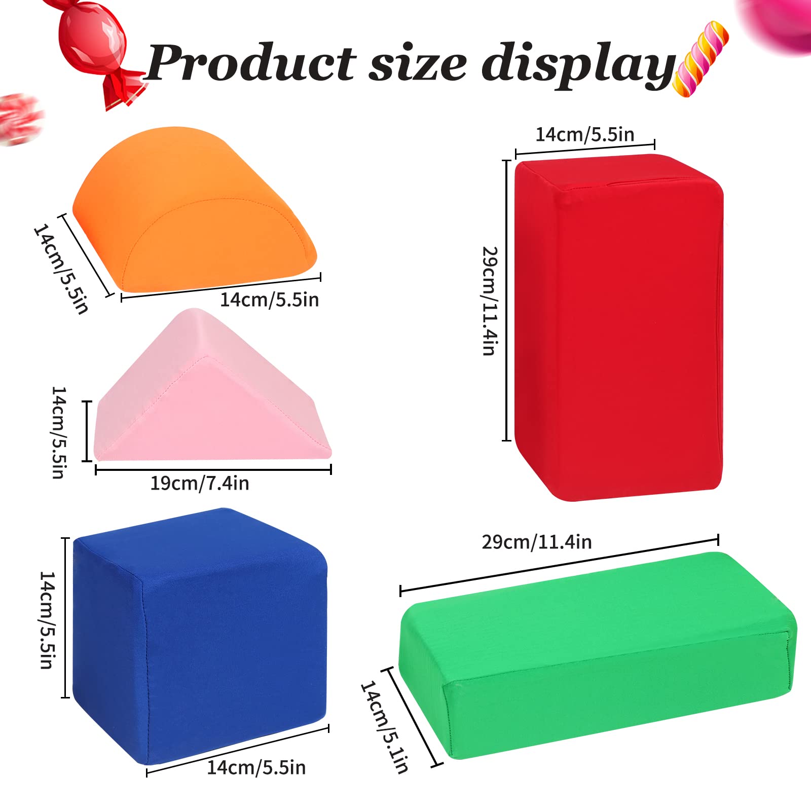 MODEREVE Foam Blocks for Toddlers, Soft Building Blocks for Toddlers Colorful Stacking Blocks for Kids - 18 Pieces