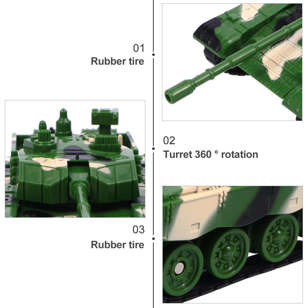 Toddmomy Tank Models Plastic Tanks Kids Toys Vehicle Toys Deck Decor for Kids Boys Girls