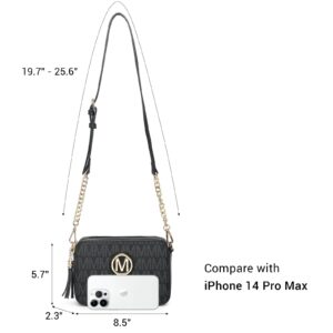 MKP Stylish Lightweight Fashion Crossbody Bag for Women Chic Signature Shoulder Messenger Bag with Tassel Zipper Pocket