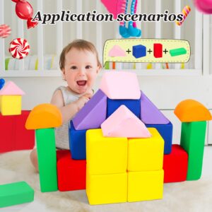 MODEREVE Foam Blocks for Toddlers, Soft Building Blocks for Toddlers Colorful Stacking Blocks for Kids - 18 Pieces