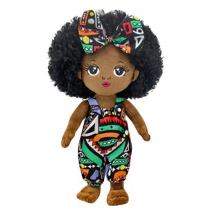 justqunseen black baby dolls african american doll black dolls 12'', baby dolls for 3 year old girls,soft doll for girls stuffed plush doll for girl