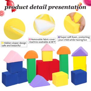 MODEREVE Foam Blocks for Toddlers, Soft Building Blocks for Toddlers Colorful Stacking Blocks for Kids - 18 Pieces