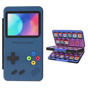 THELIFELICIOUS Switch Game Card Case for Nintendo Switch/Switch OLED/Switch Lite, Gradient Color Lining Games Card Holder with 48 Game Card Slots & 24 Micro SD Card Slots.