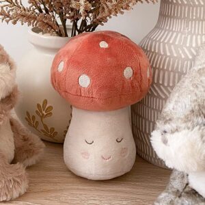 MON AMI Mushroom Soft Baby Rattle Toy for Ages 6 Months+, 6” Plush Stuffed Rattle Toys for Infants & Toddlers - Baby Rattle with Sound