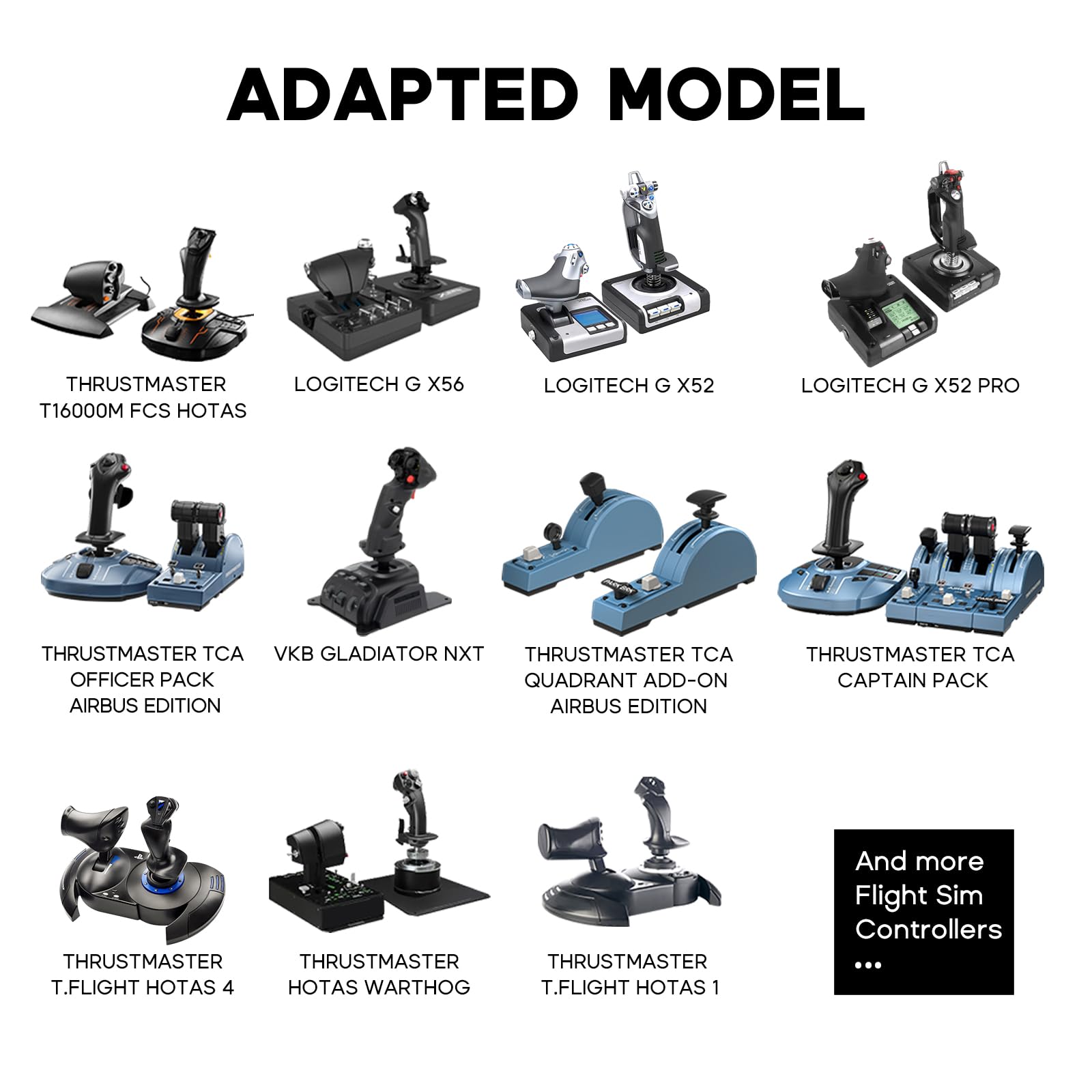 RACGTING Hotas Mount for Logitech X56,X52,X52 Pro, Throttle and Hotas Systems for Thrustmaster T Flight HOTAS,Thrustmaster T.16000M, Thrustmaster TCA,Hotas Desk Mount for The Flight Sim Game Joystick